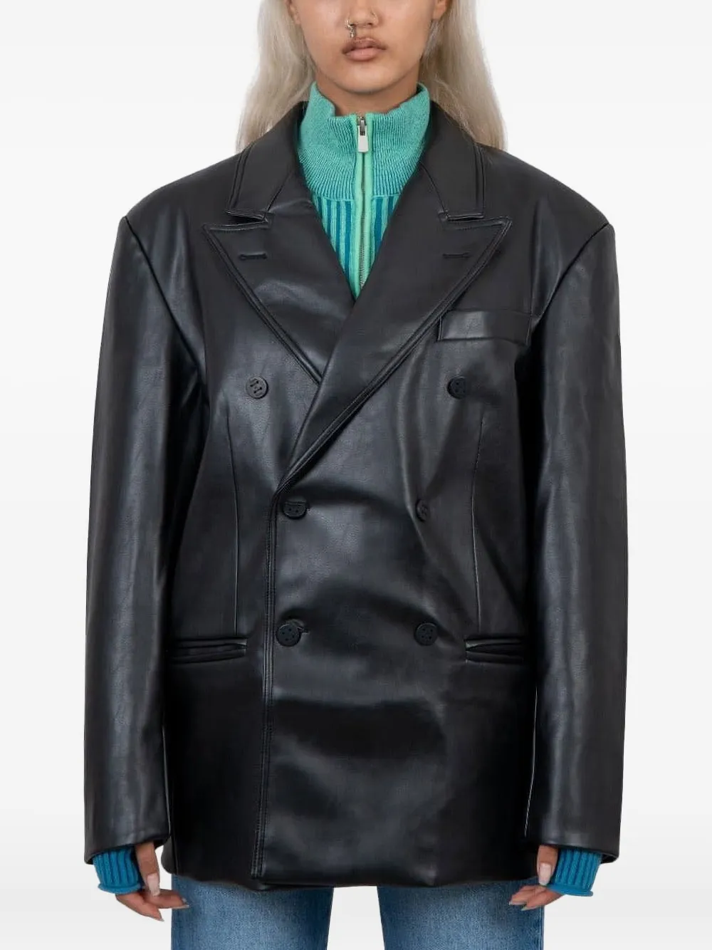 double-breasted blazer