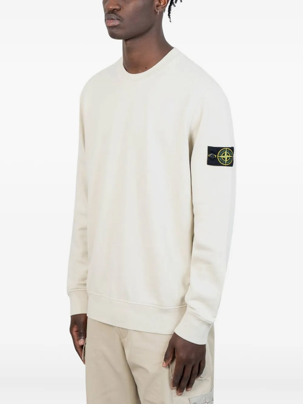 C.P. Company Sweater met Compass-logopatch - Beige