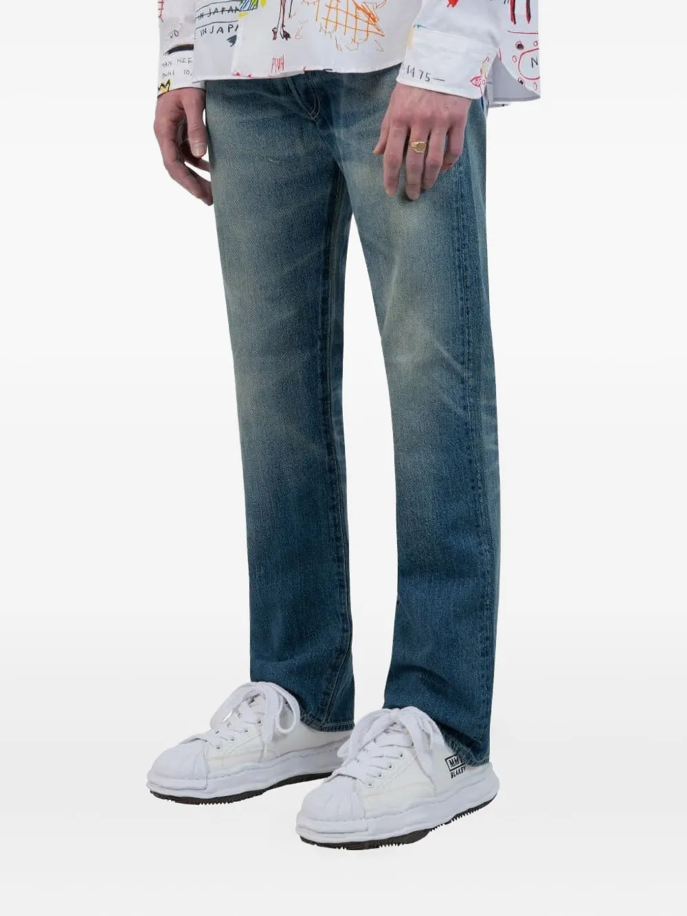 Junya Watanabe MAN Jeans met opgestikte zakken Blauw