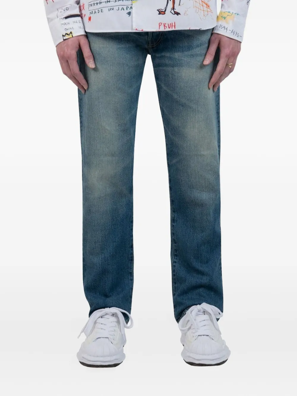 Junya Watanabe MAN Jeans met opgestikte zakken Blauw