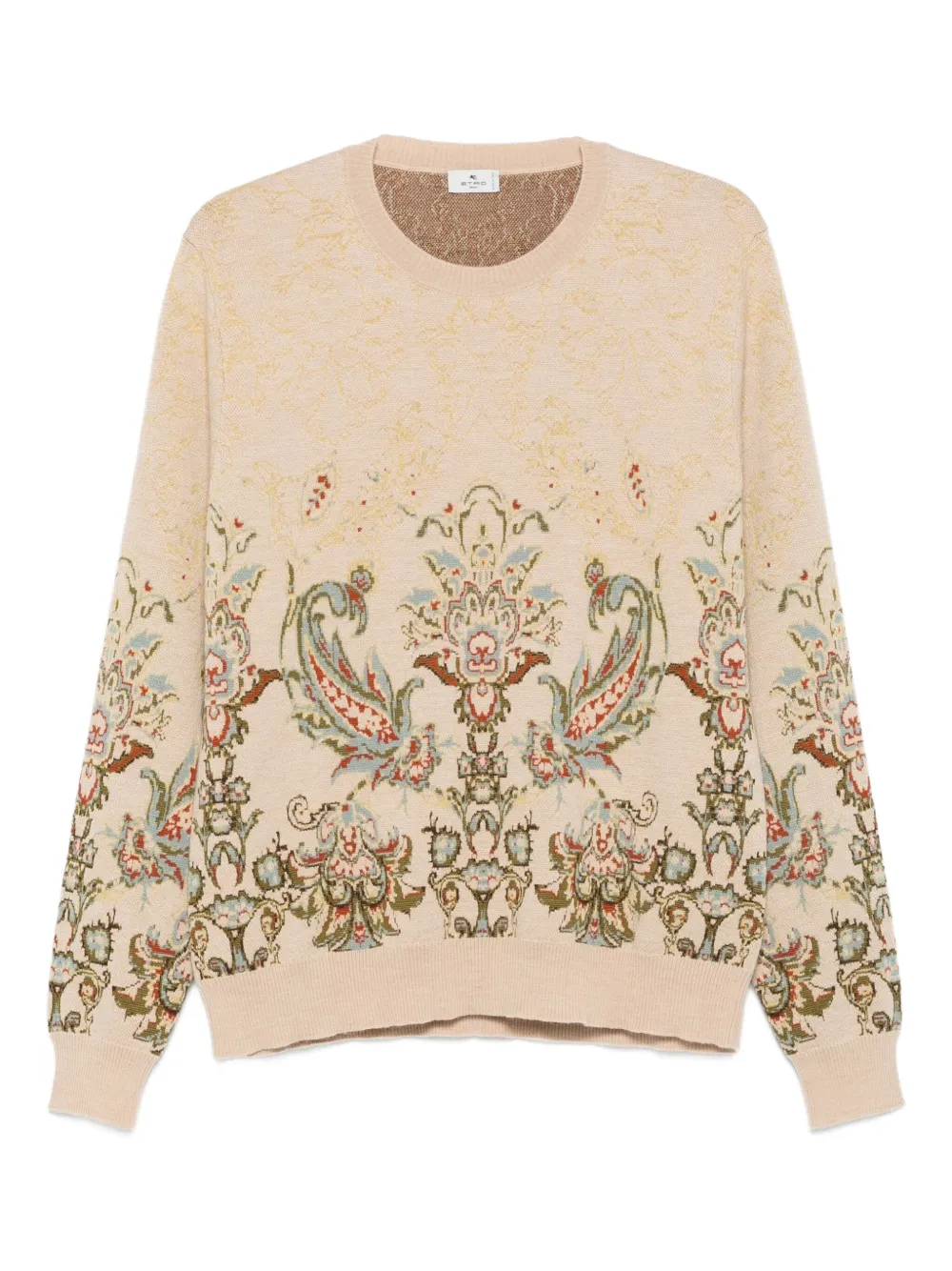 paisley-pattern crew-neck sweater