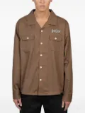 Junya Watanabe MAN embroidered-detail cotton shirt - Brown