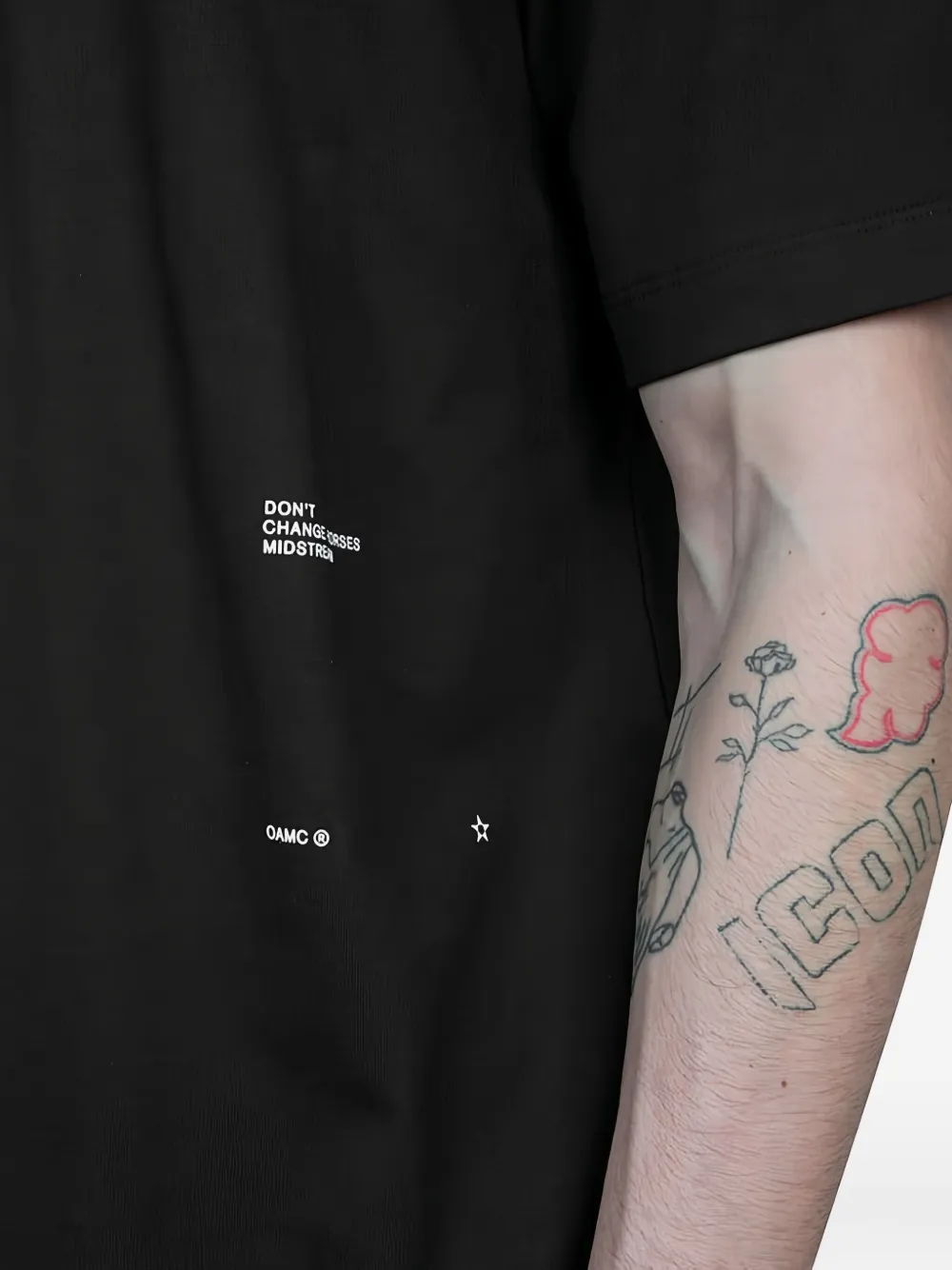 OAMC T-shirt met grafische print Noir