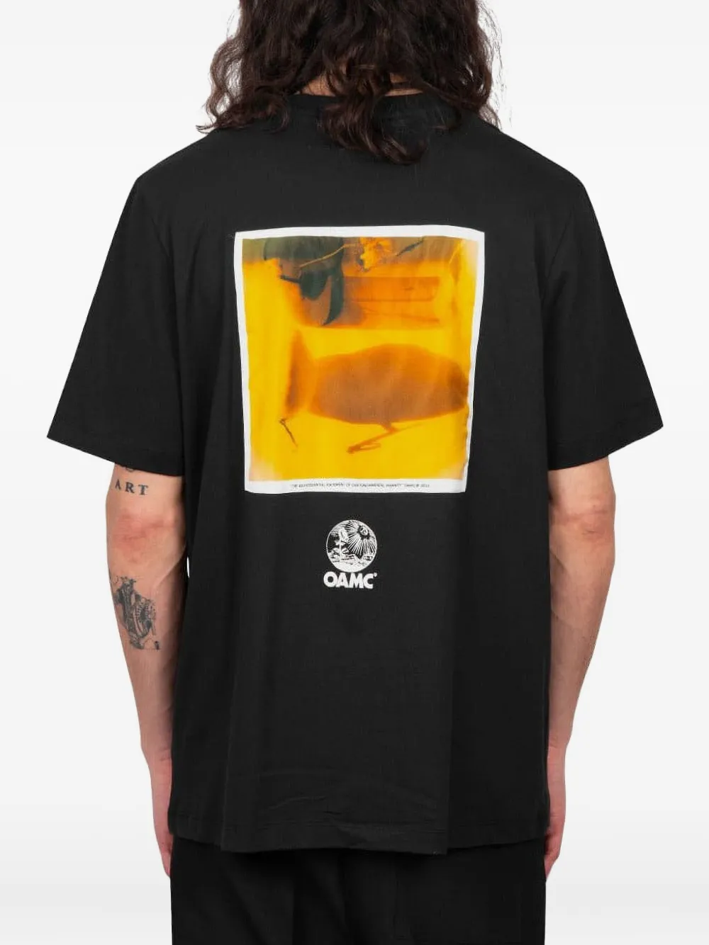 OAMC T-shirt met grafische print Noir
