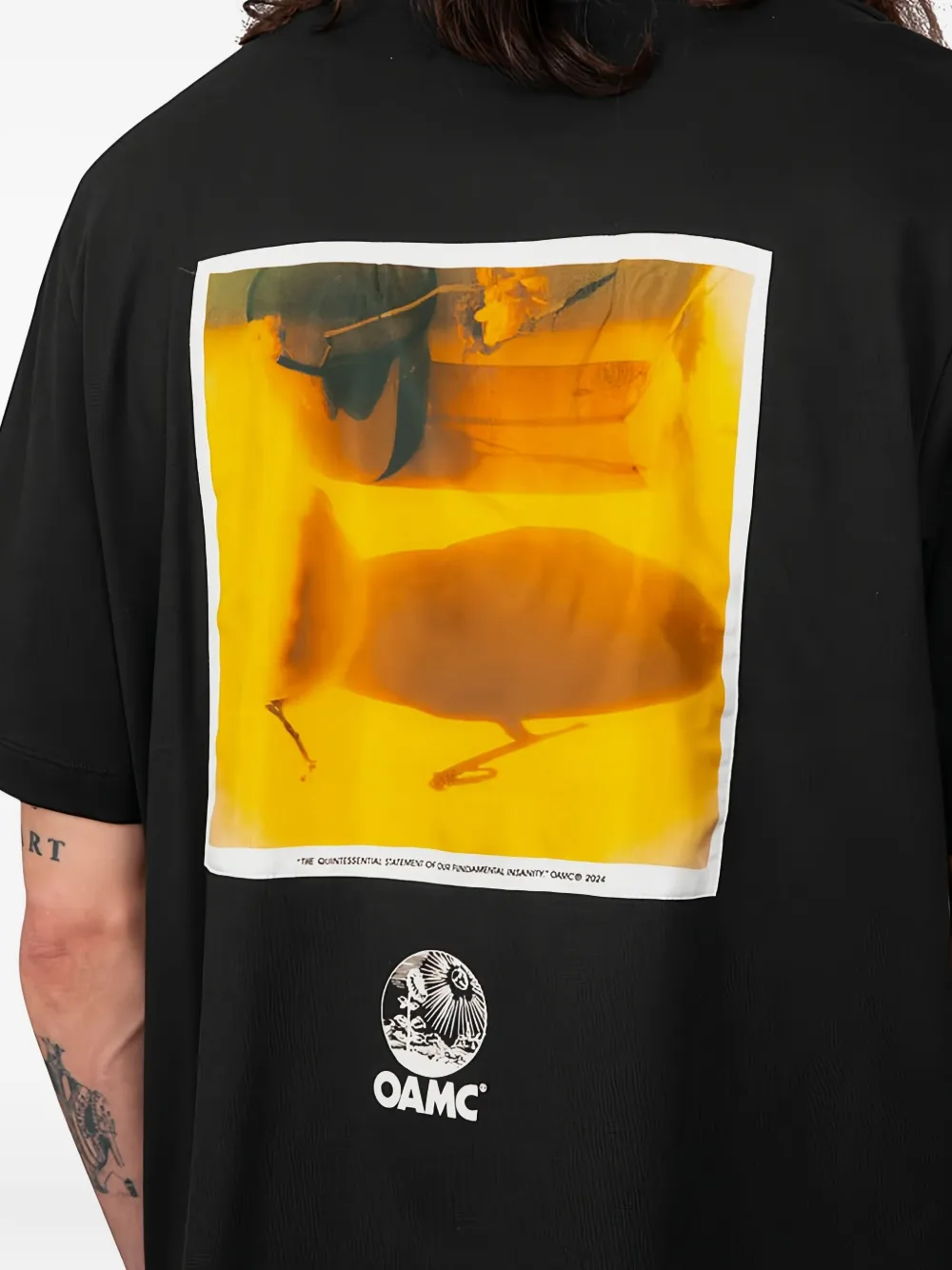 OAMC T-shirt met grafische print Noir