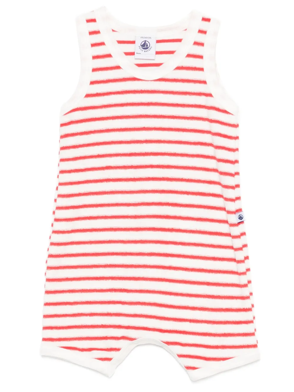 Petit Bateau Mouwloze romper Wit