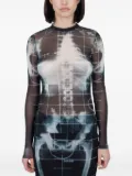 Jean Paul Gaultier Squeletor mesh top - Black