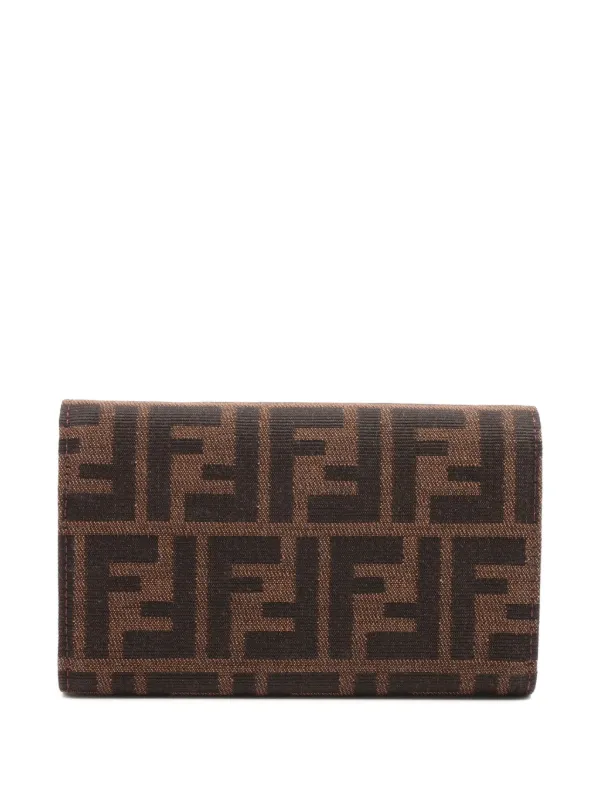 Fendi Pre-Owned Zucca Monogram bi-fold Wallet Brown