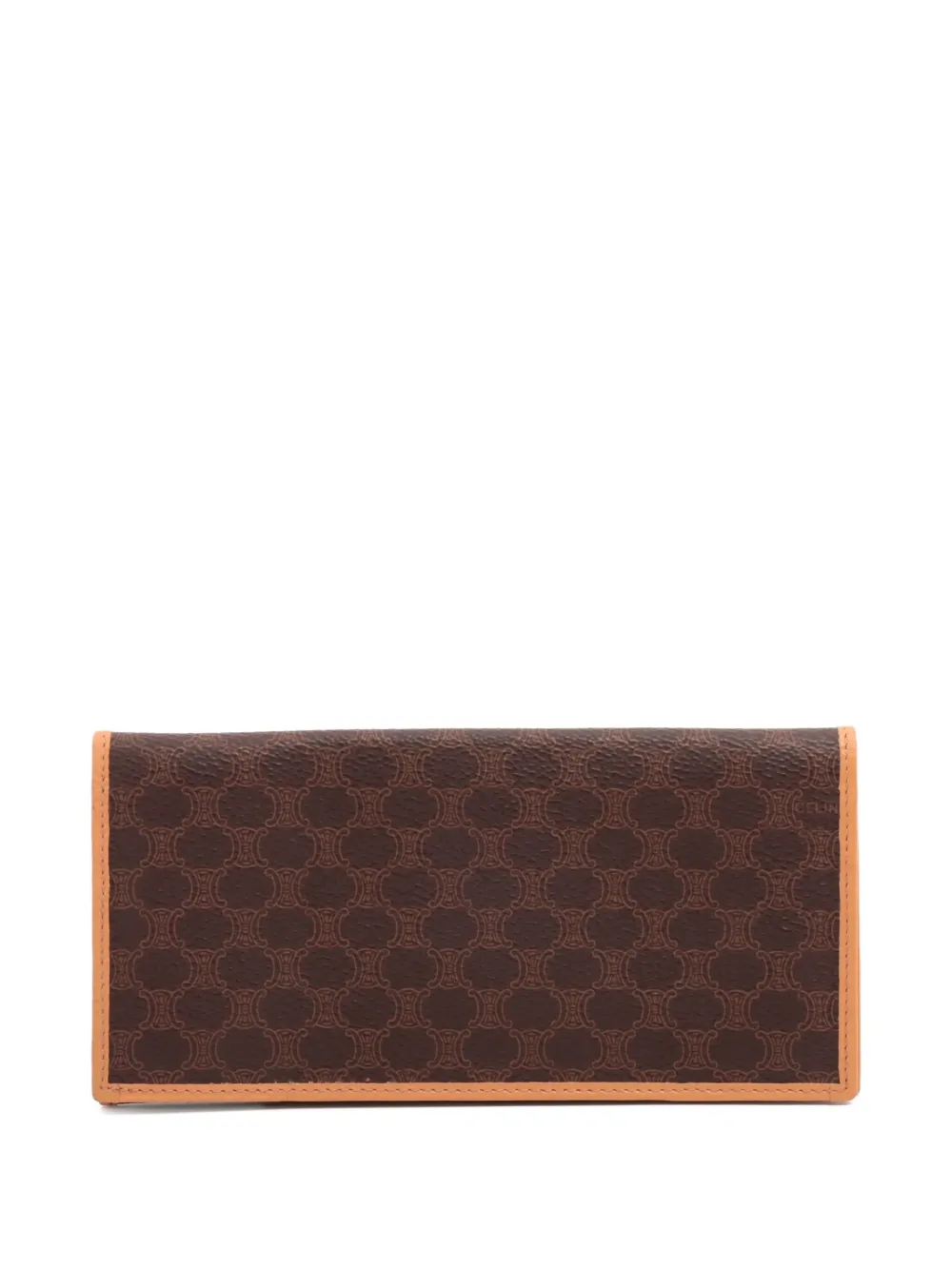 Céline Pre-Owned マカダム モノグラム レザー 長財布 - ブラウン Céline Pre-Owned マカダム モノグラム レザー 長財布 - ブラウン