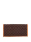 Celine Pre-Owned Macadam monogram leather long wallet - Brown