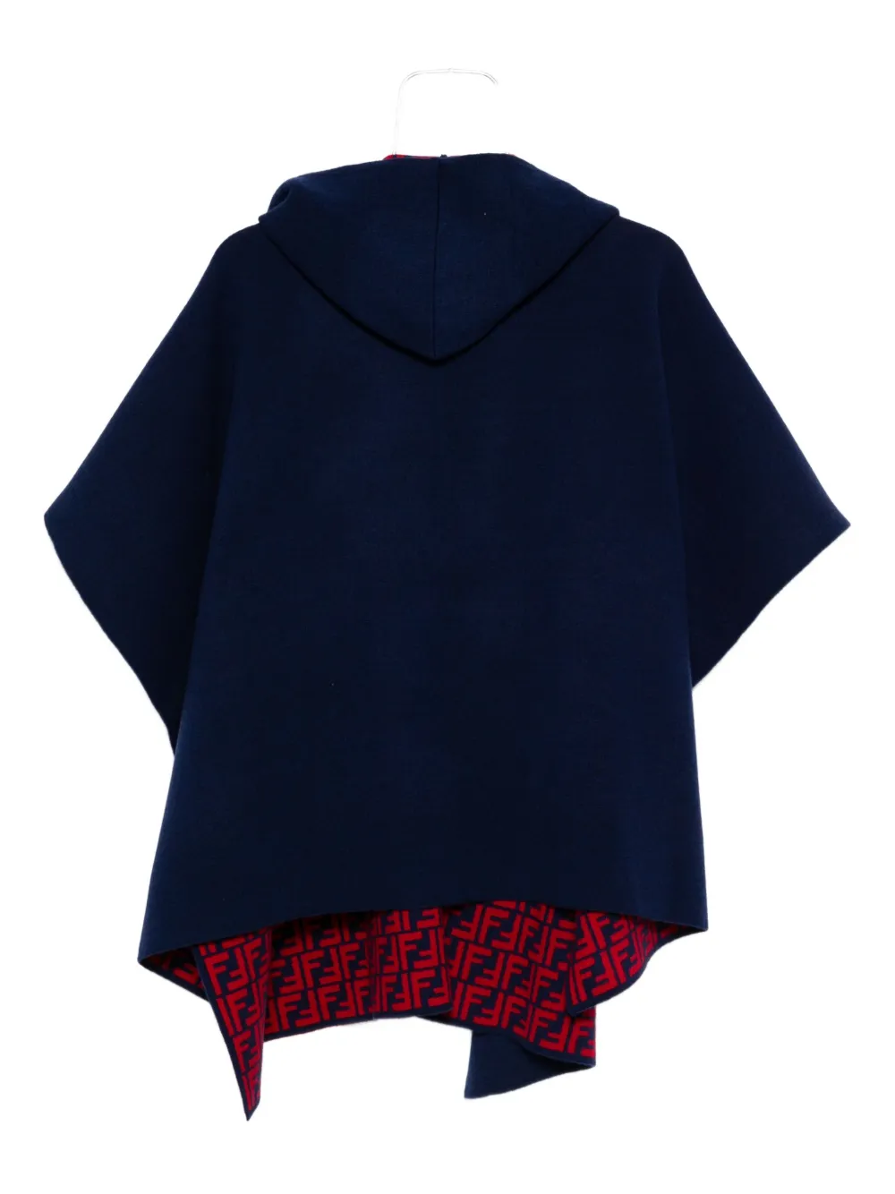 Fendi Kids Cape met capuchon en FF-patroon Blauw