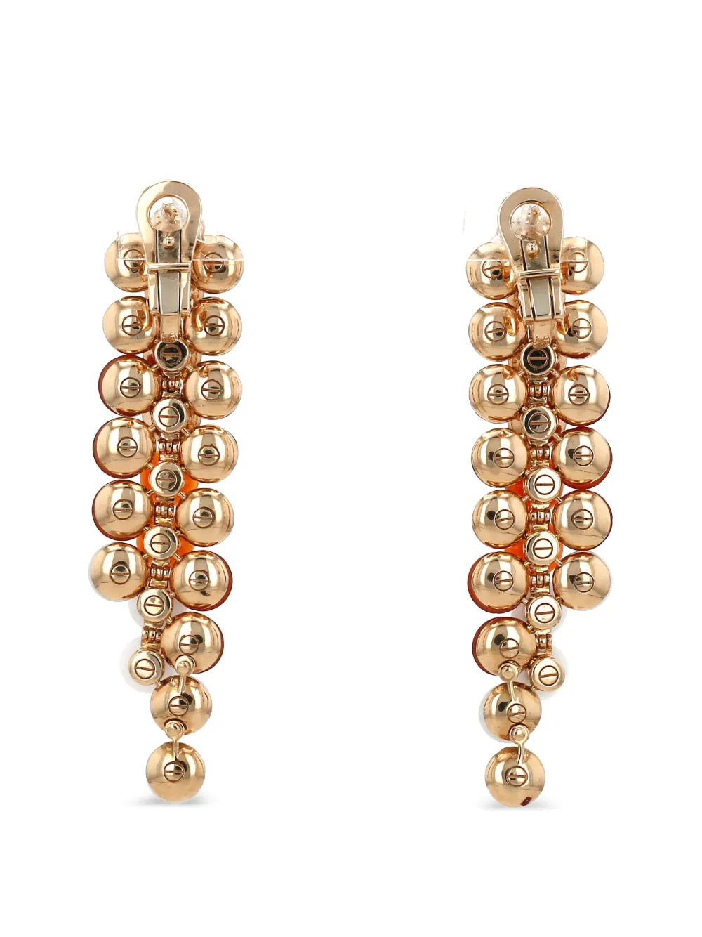 Van Cleef & Arpels Vintage 18K rose gold multi-stone Bouton d'or earrings | Image 2