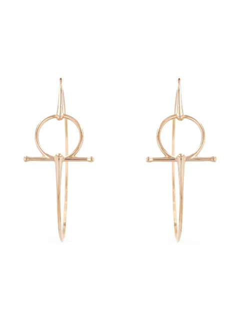 Hermès Pre-Owned 18K pink gold Filet d'Or hoop earrings