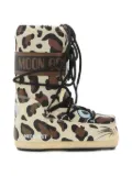 Moon Boot Kids leopard-print lace-up boots - Neutrals