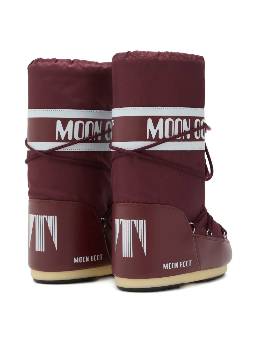 Moon Boot Kids nylon logo-band boots - Rood