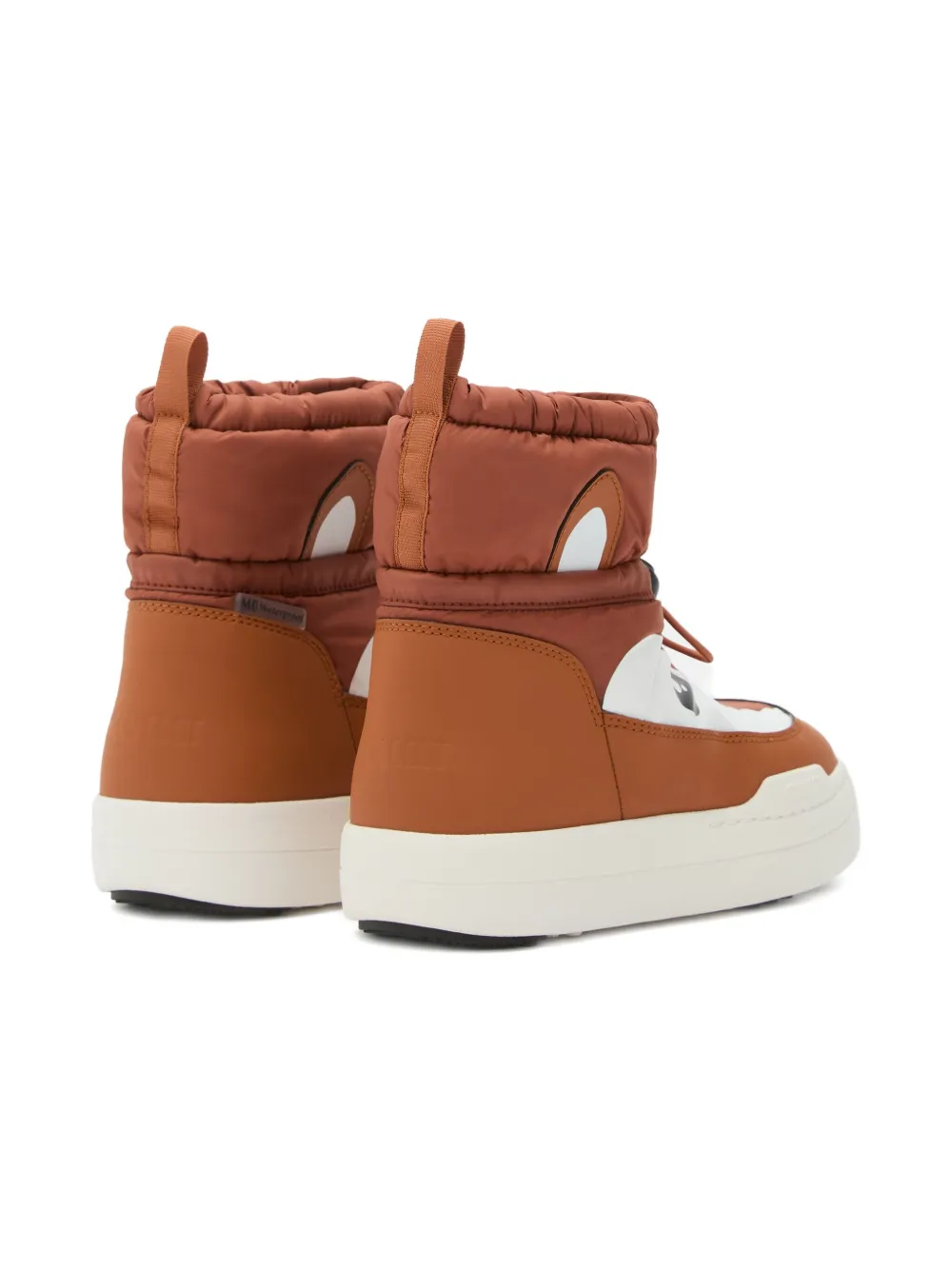 Moon Boot Kids Park Strap animal-face padded snow boots Brown