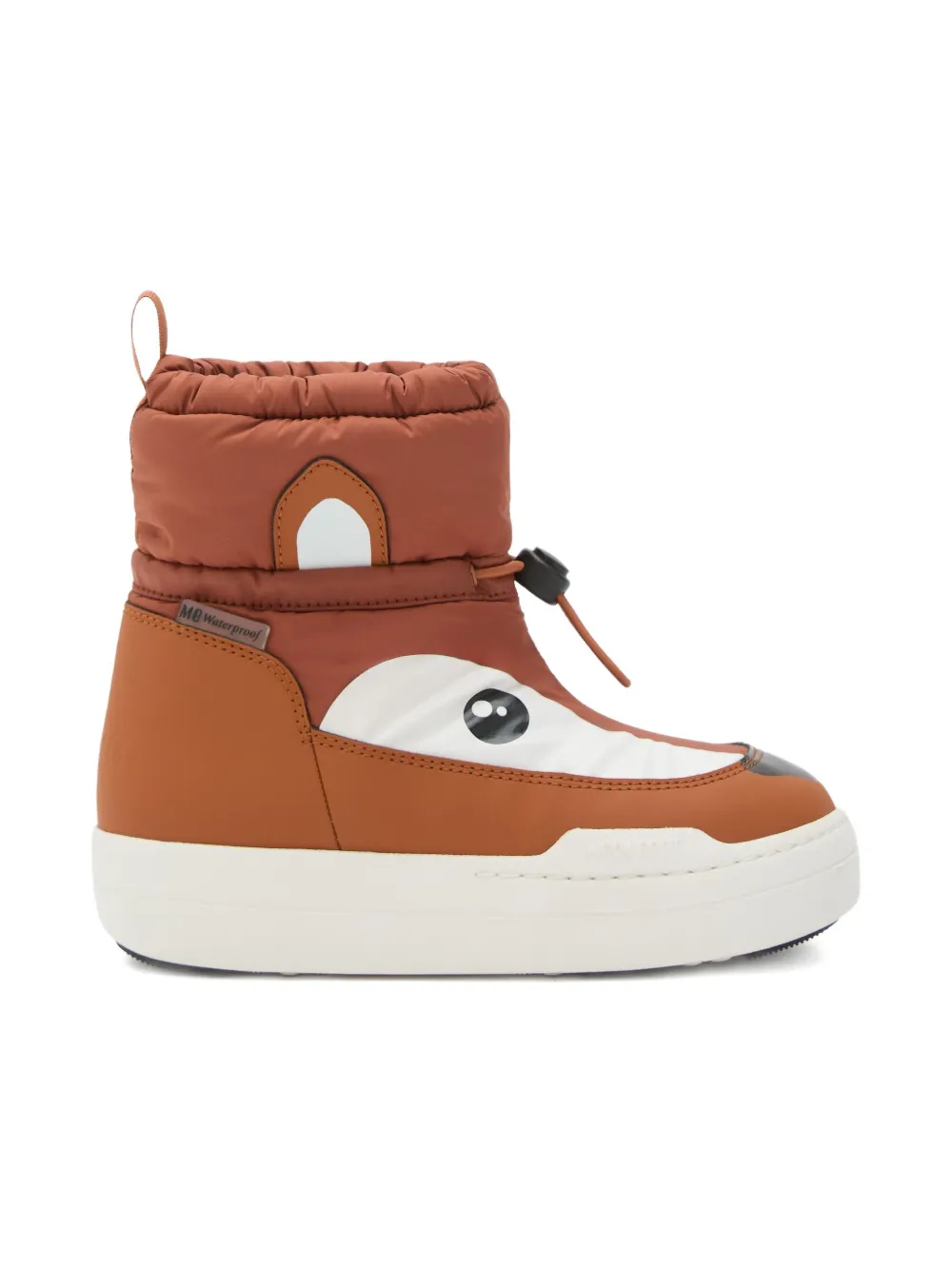 Moon Boot Kids Park Strap animal-face padded snow boots Brown