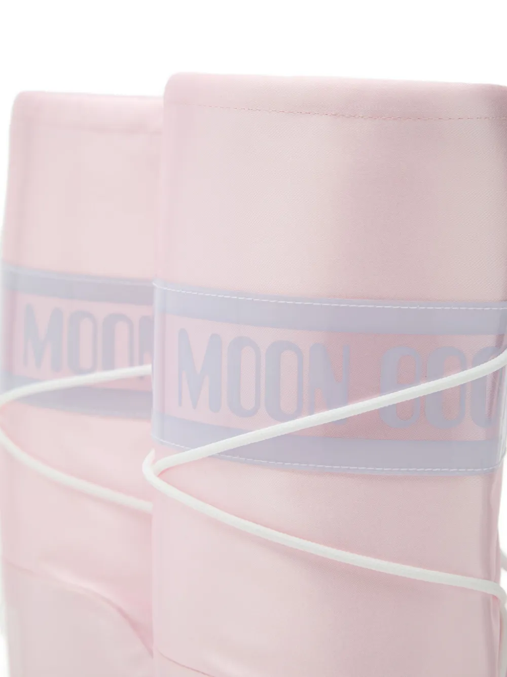 Moon Boot Kids satin lace-up boots Pink