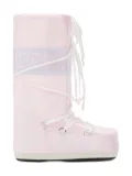 Moon Boot Kids satin lace-up boots - Pink