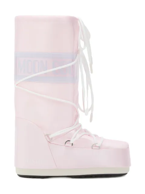 Moon Boot Kids satin lace-up boots