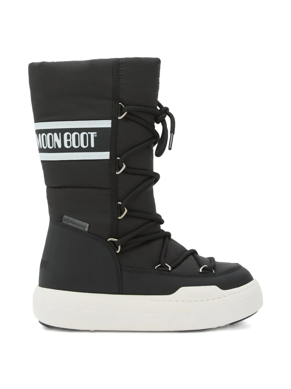 Moon Boot Kids Gewatteerde snowboots met veters Zwart