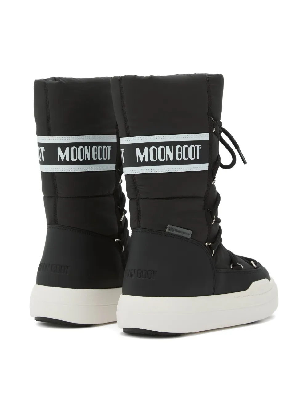 Moon Boot Kids Gewatteerde snowboots met veters Zwart