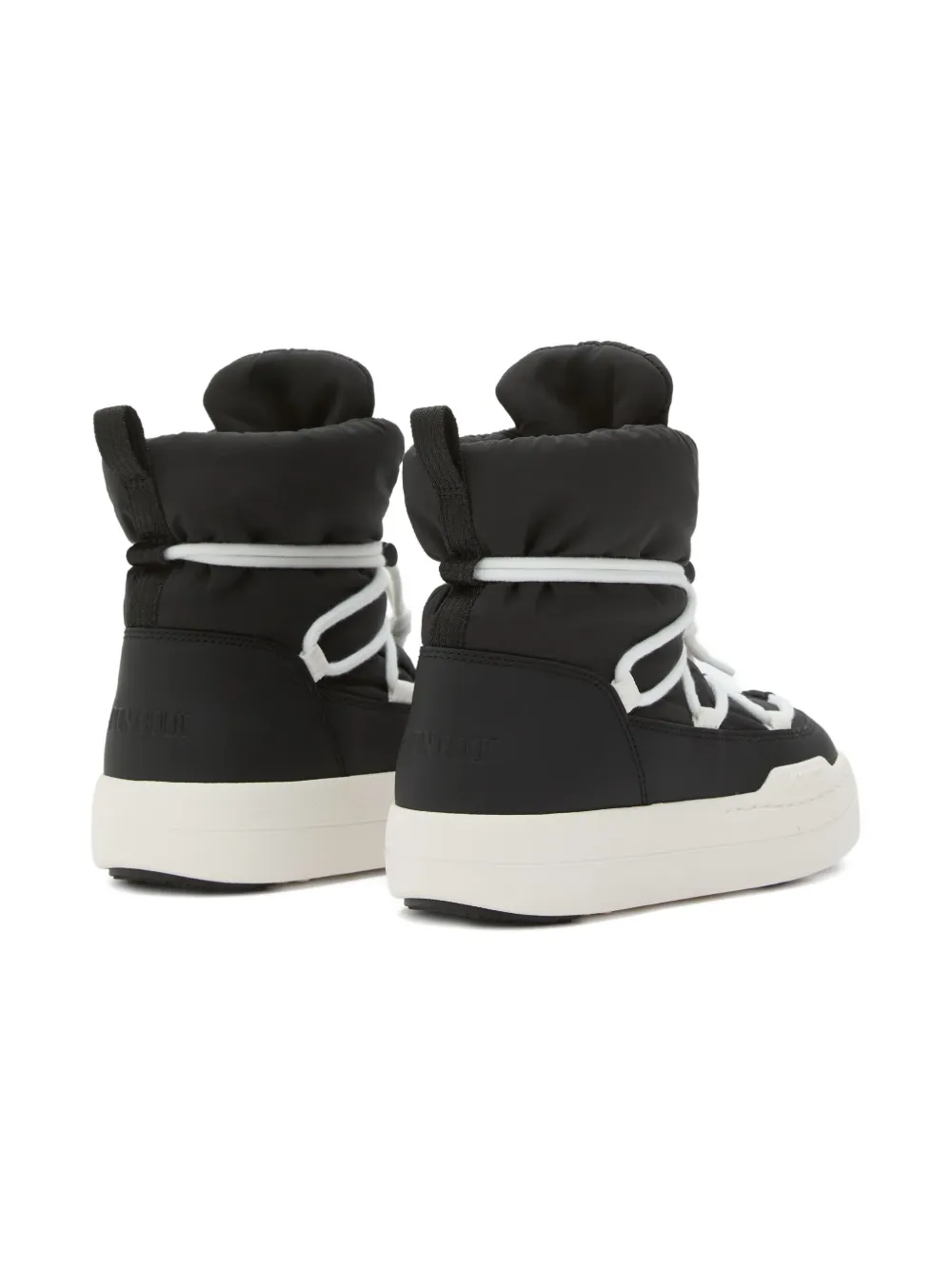 Moon Boot Kids Park Icon lace-up quilted snow boots Black