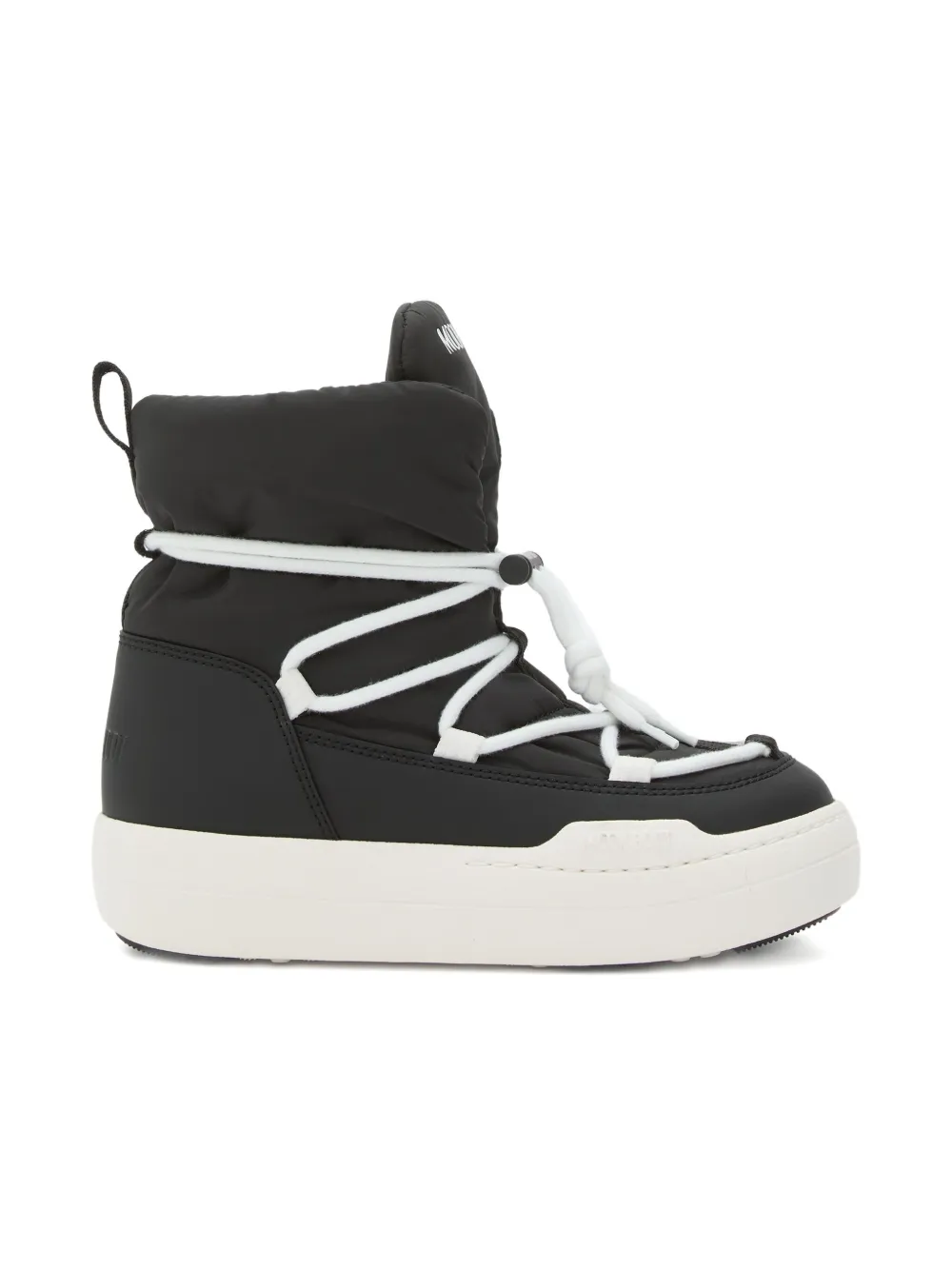 Moon Boot Kids Park Icon lace-up quilted snow boots Black