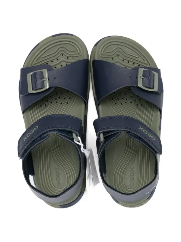 Geox Kids Fusbetto buckle-fastening Camouflage Sandals Blue