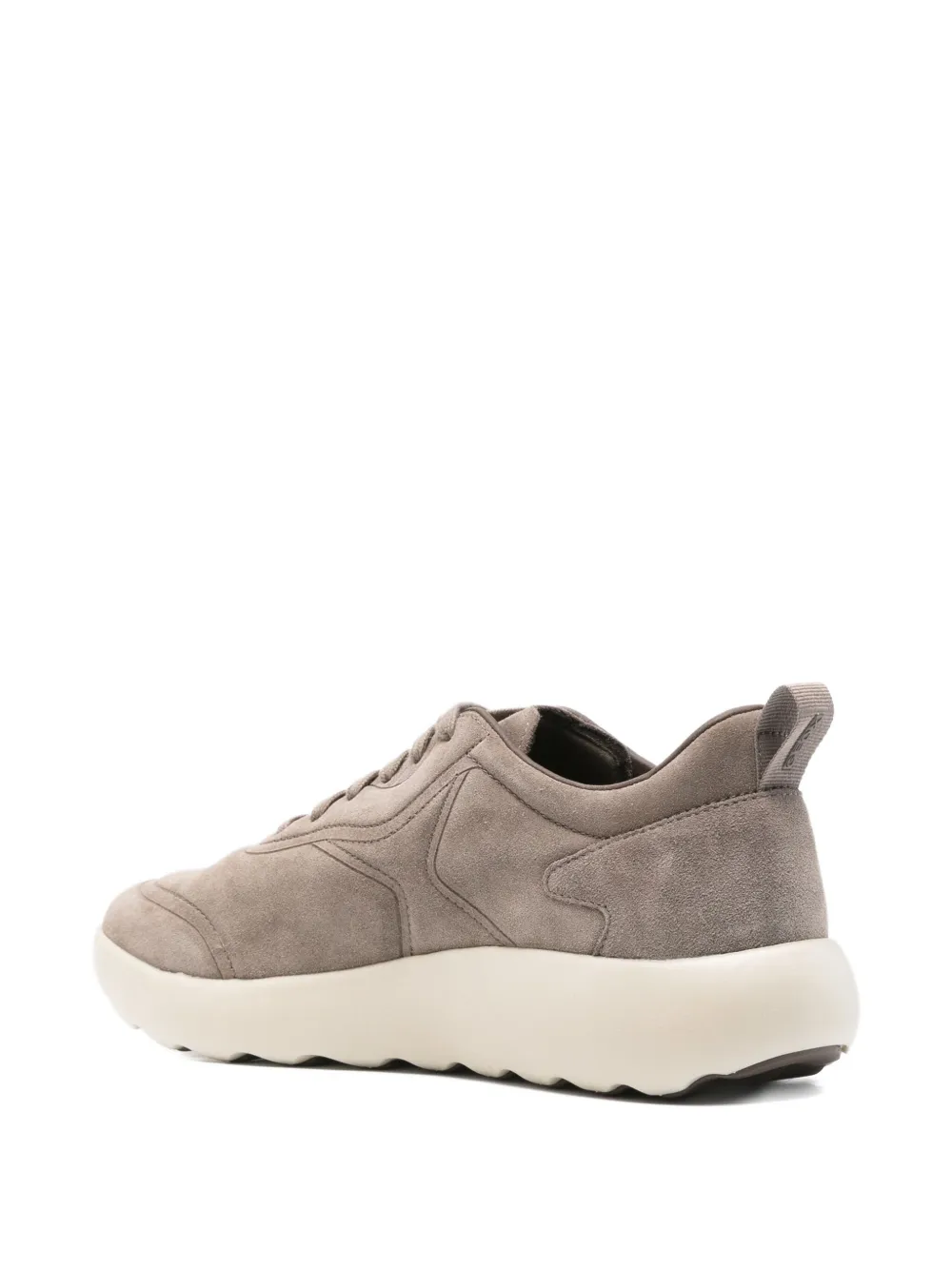 Geox lace-up leather sneakers Brown