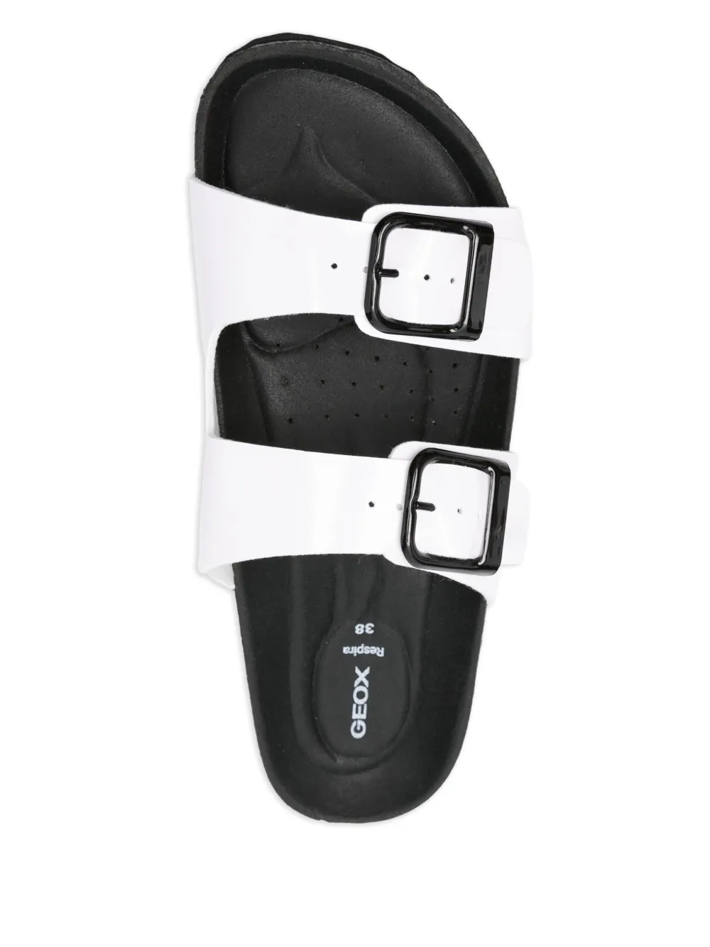 Geox Brionia double-buckle sandals White