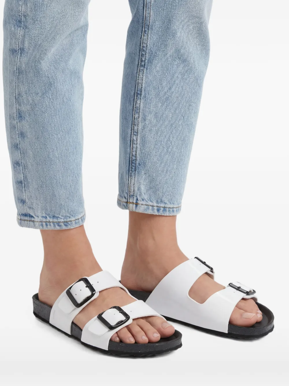 Geox Brionia sandalen met dubbele gesp Wit