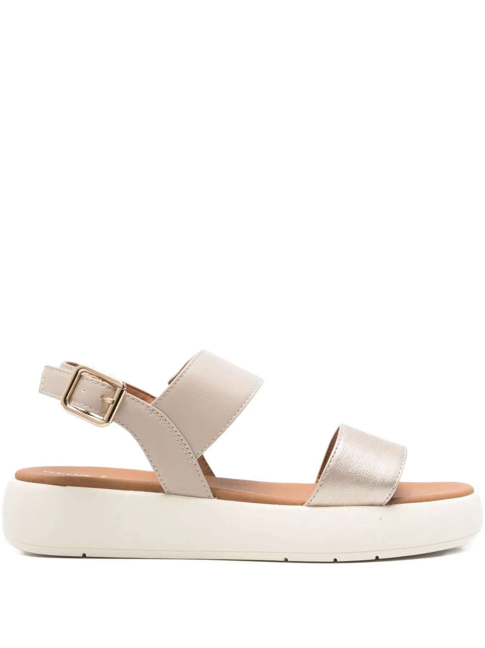 Geox Xand 2.2S double-strap platform sandals Gold
