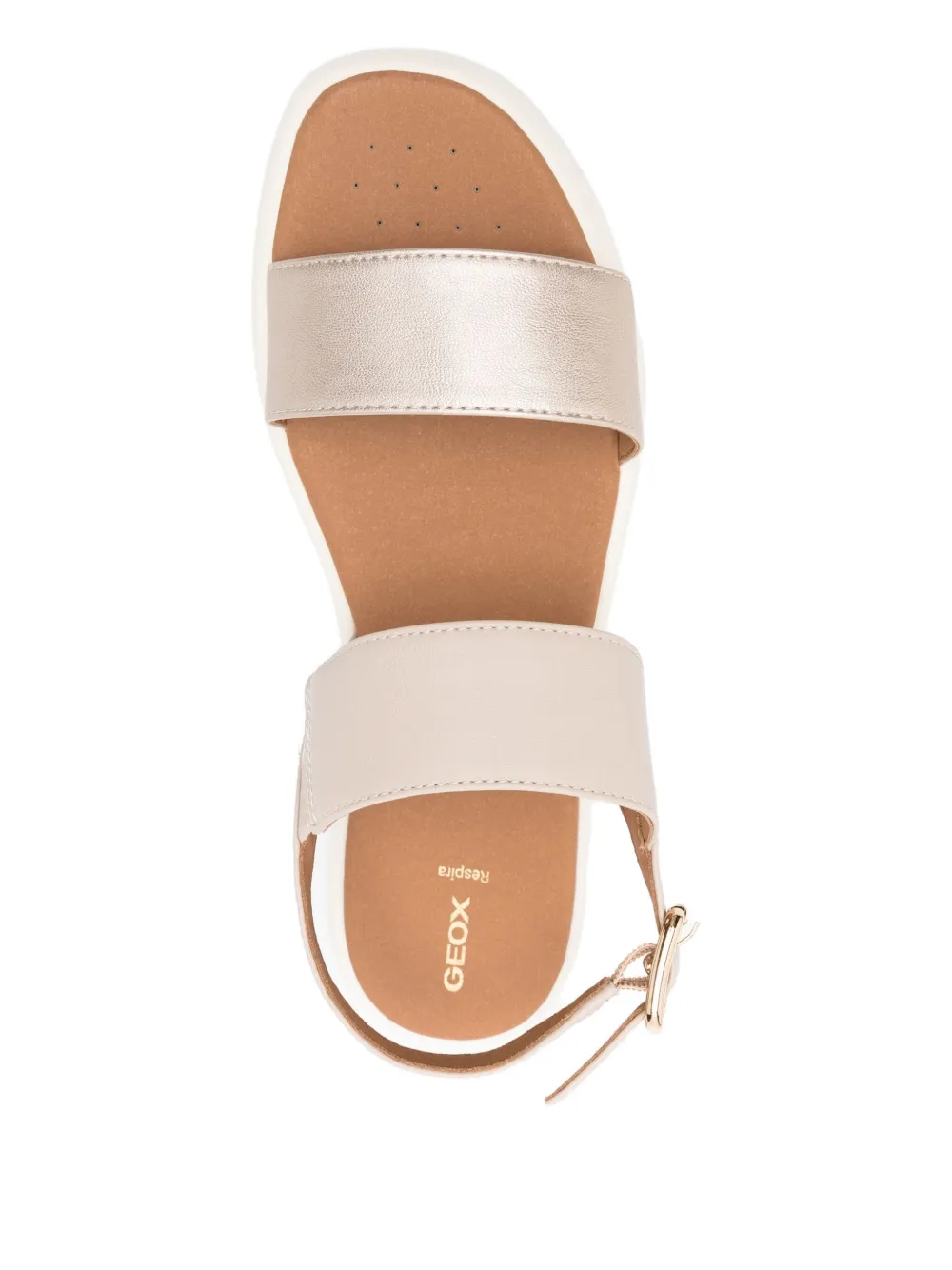 Geox Xand 2.2s Double-strap Platform Sandals In Gold