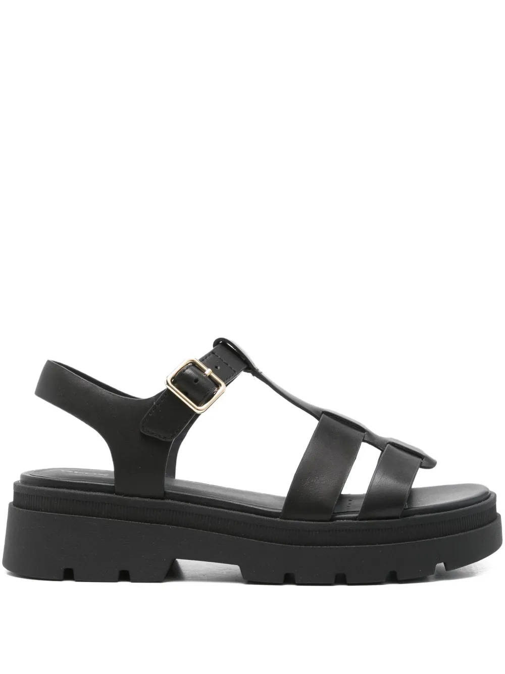 Geox 50mm Adacter buckle-fastening platform sandals Black