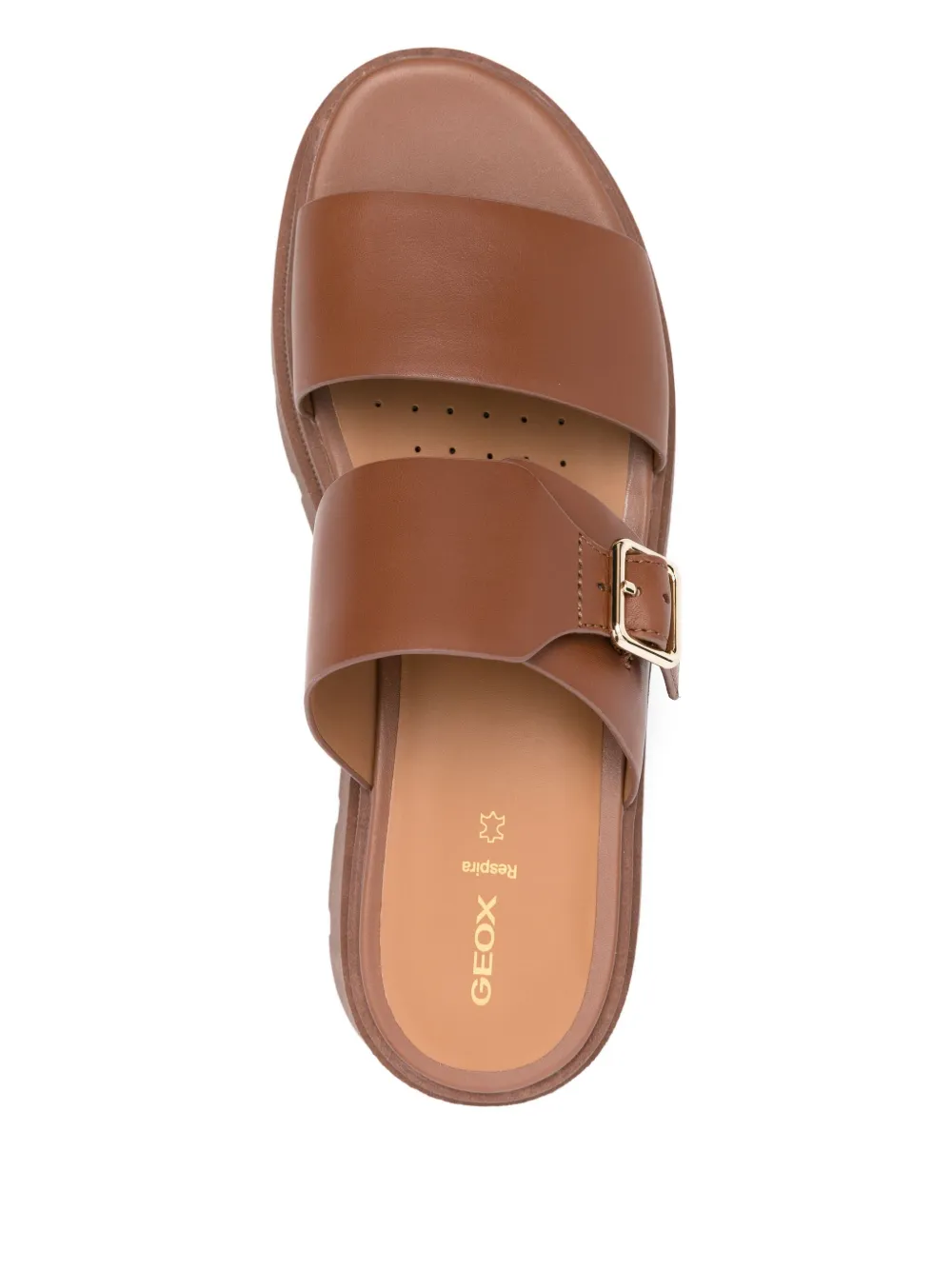 Geox buckle-detail platform sandals Brown