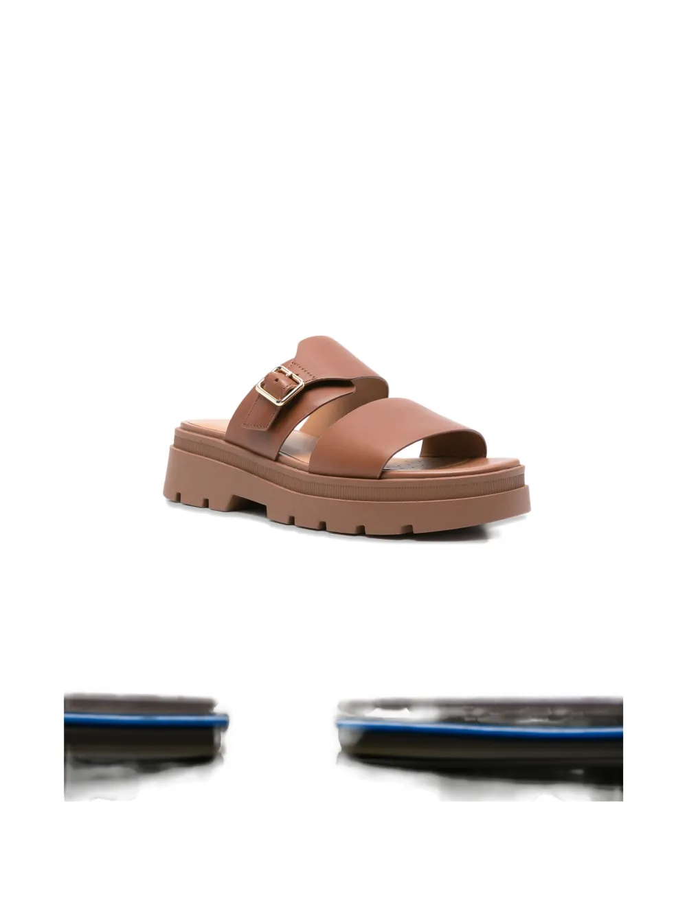 Geox buckle-detail platform sandals Brown
