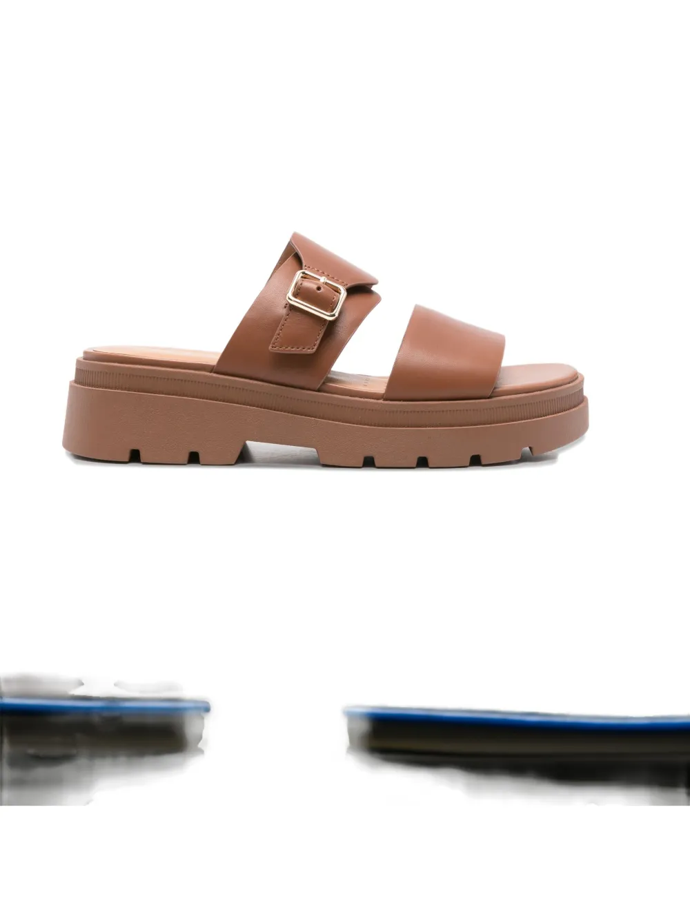 Geox buckle-detail platform sandals Brown