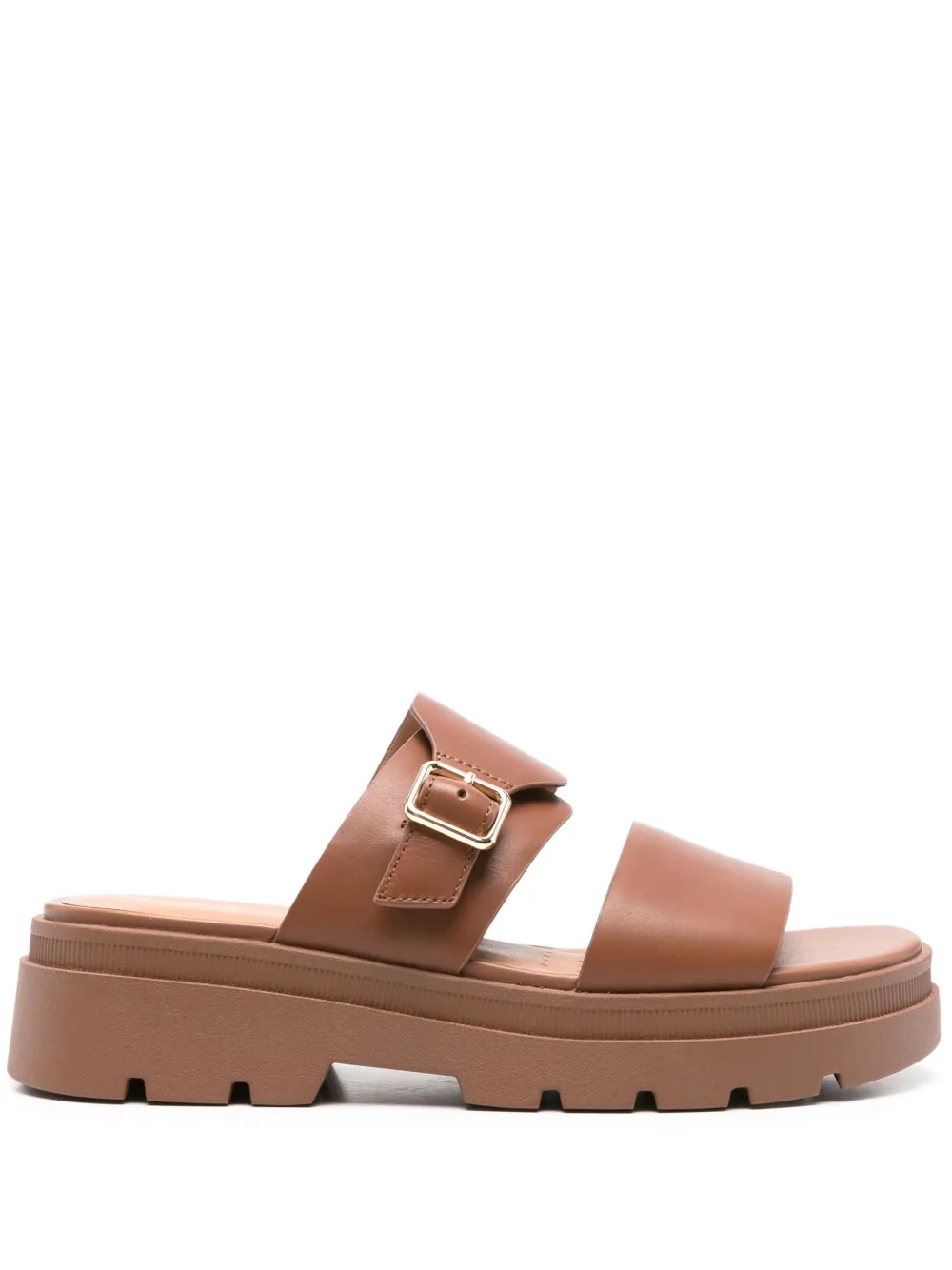 Geox buckle-detail platform sandals Brown