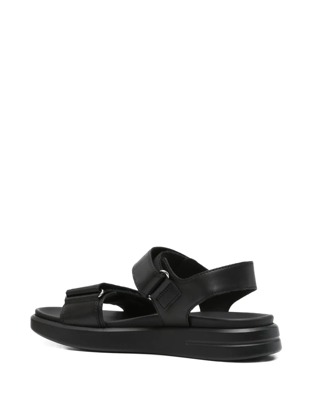 Geox D Xand 2s E leather double-strap sandals Black