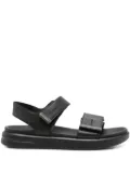 Geox D Xand 2s E leather double-strap sandals - Black