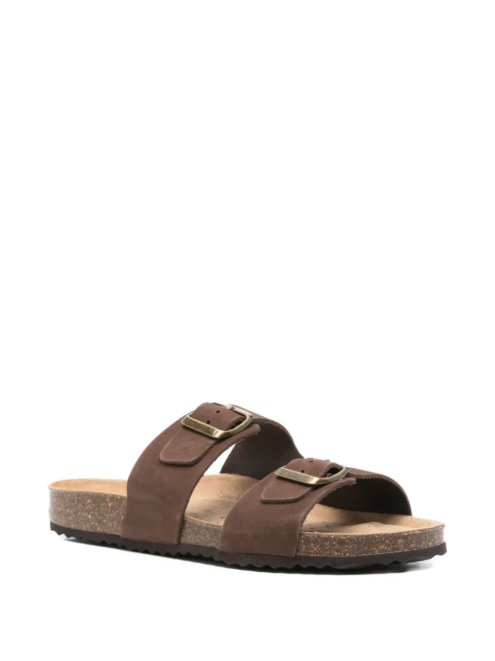 Geox Brionia double-buckle slippers Brown