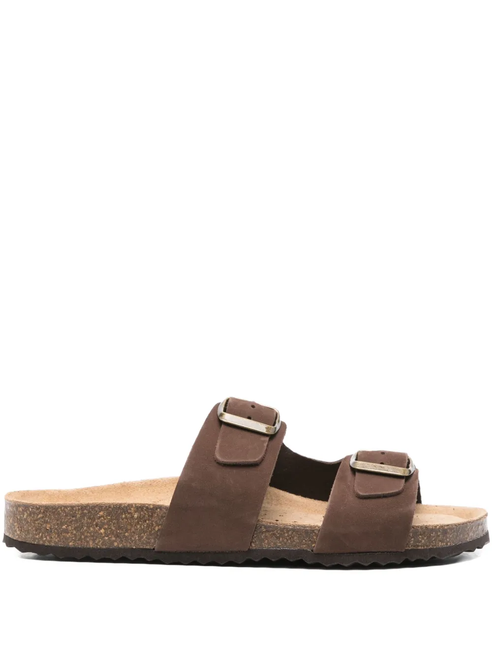 Geox Brionia double-buckle slippers Brown