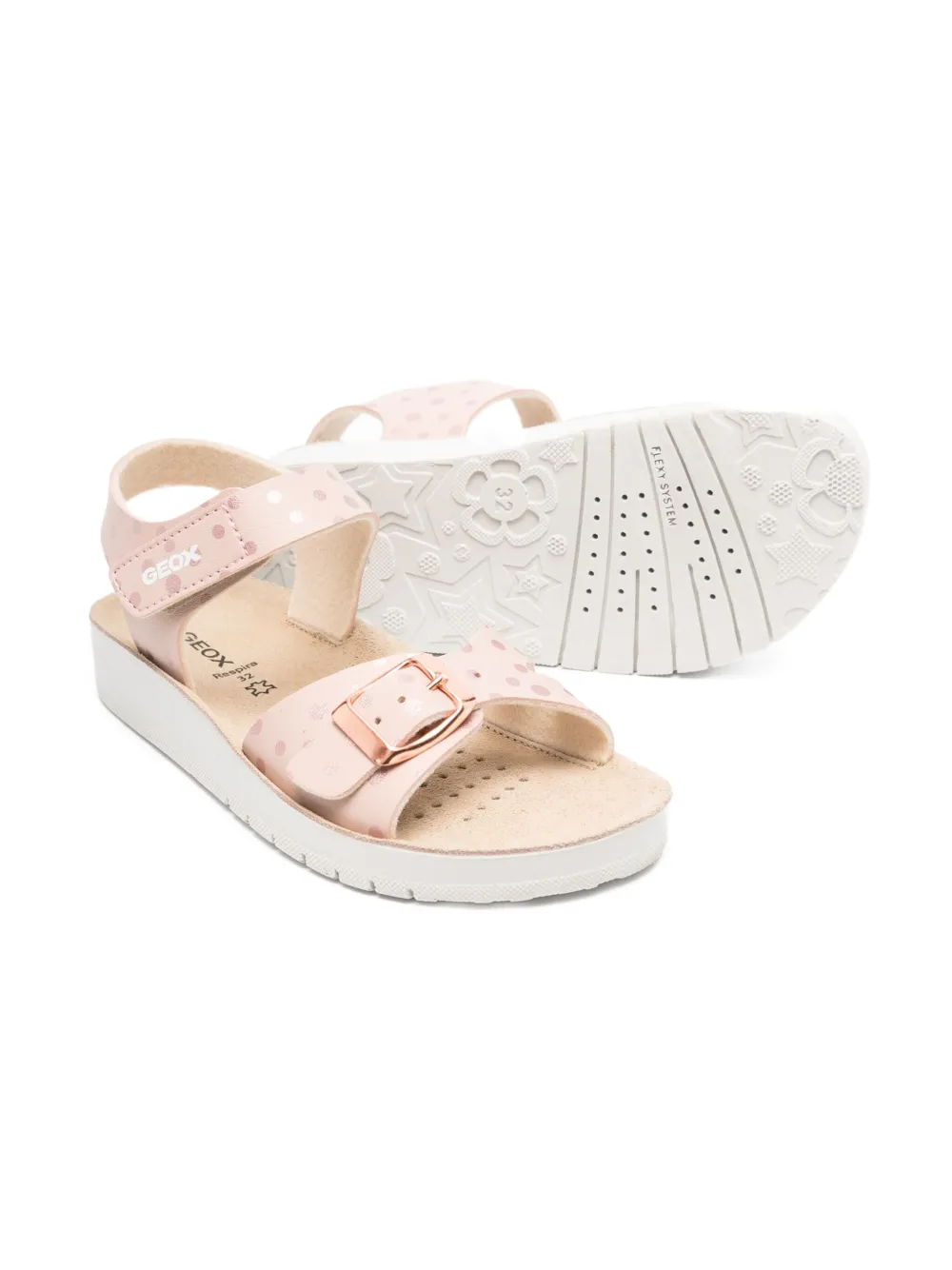 Geox Kids Costarei polka-dot buckle sandals | Girls Shoes | Image 2