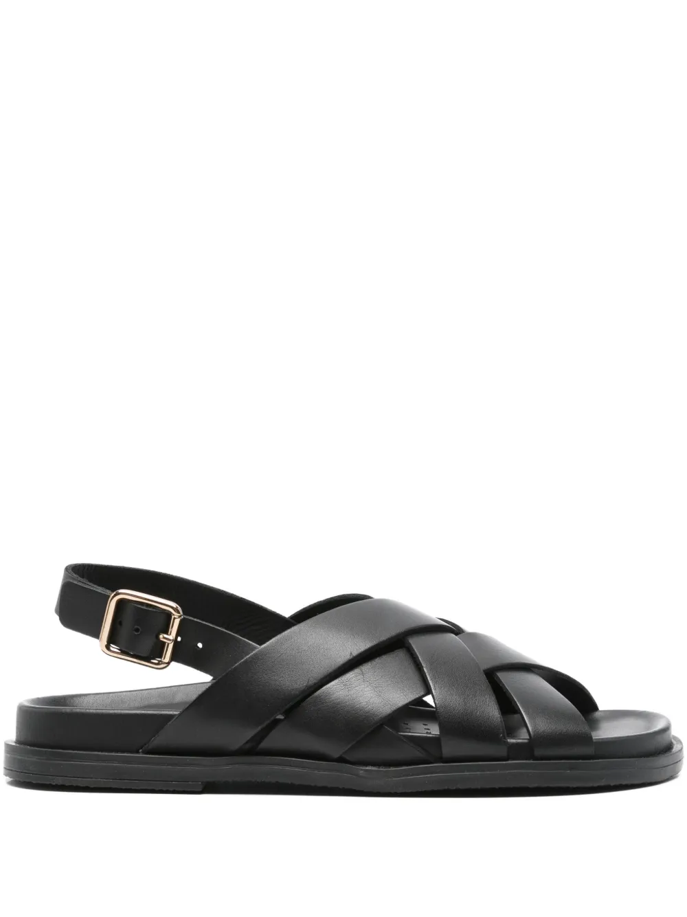 Geox Adelash crossover leather sandals Black