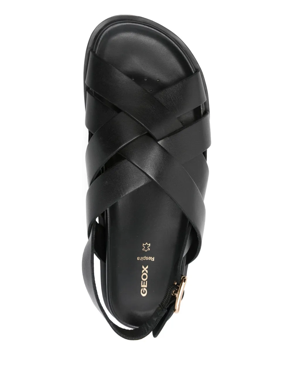Geox Adelash crossover leather sandals Black