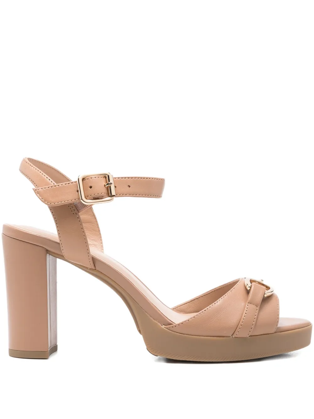 Geox 85mm Walk Pleasure buckle-detail block-heel sandals Neutrals