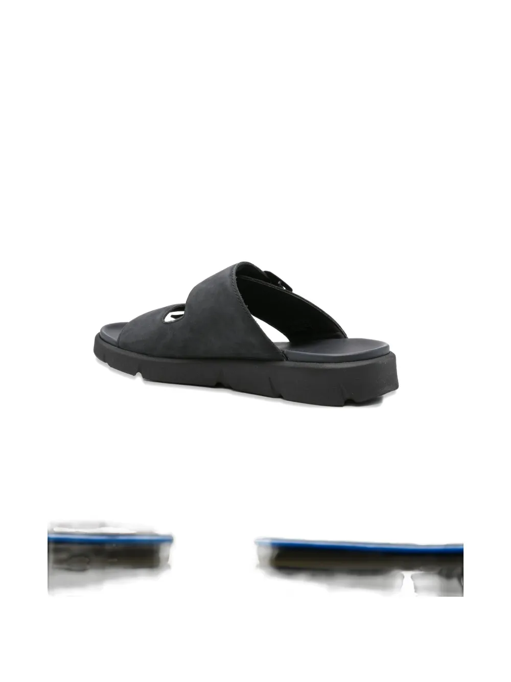 Geox Xand double buckle leather sandals Blue