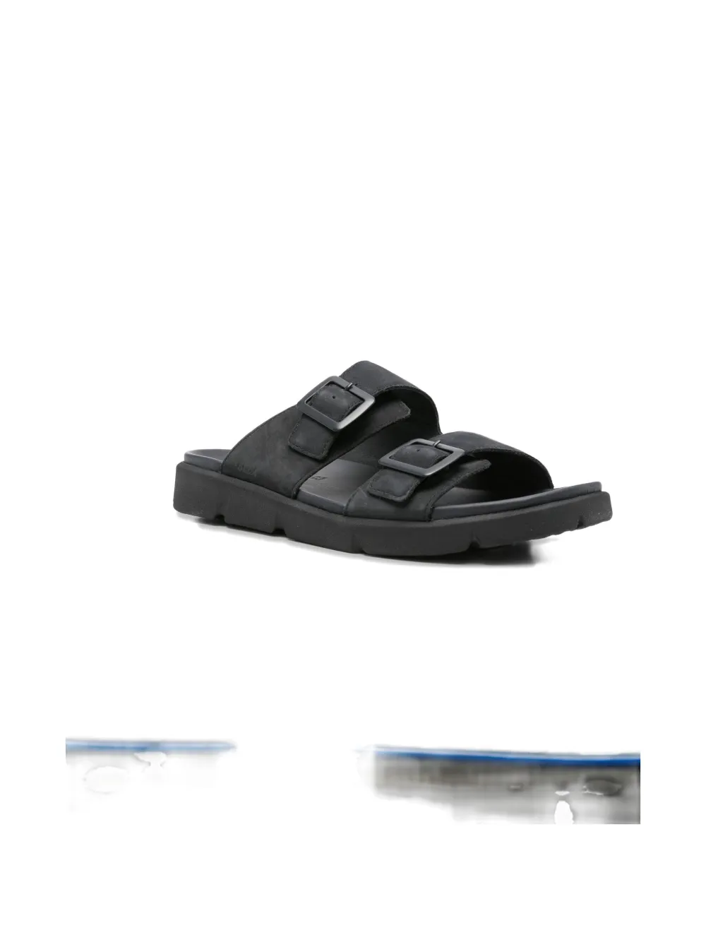 Geox Xand double buckle leather sandals Blue