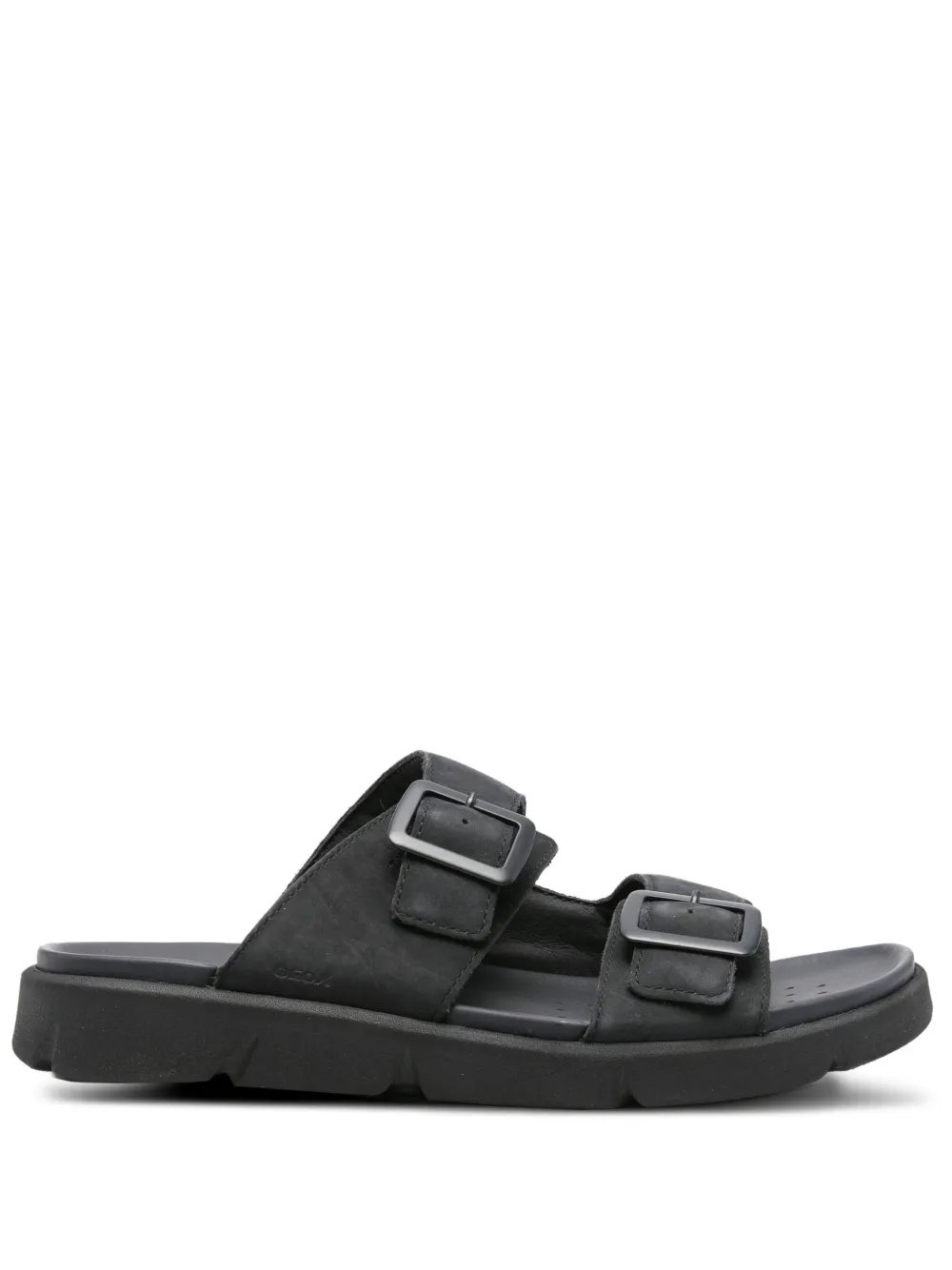 Geox Xand double buckle leather sandals Blue
